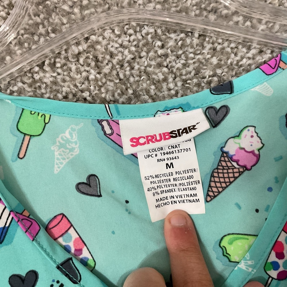 Lot Of 3 Scrubstar Pink NWT Top & EUC Bottom PLUS EUC Ice Cream Top Sz M - Picture 5 of 16